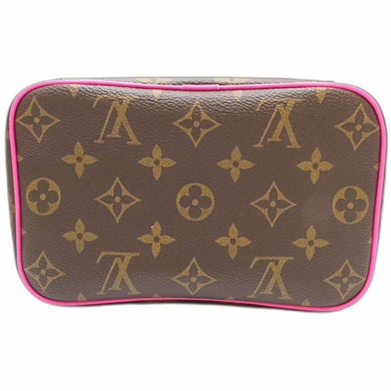 LOUIS VUITTON Monogram M46767 Nice 迷你化妝包(棕色和粉紅色),女款,181636-3