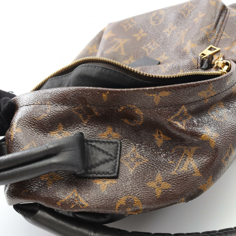 LOUIS VUITTON Palm Springs 背包 PM M44871 Monogram 帆布 棕色 黑色 二手 LV-5