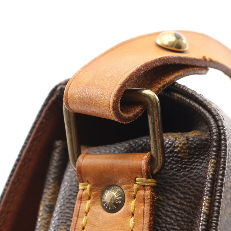 LOUIS VUITTON Cartouchiere 中型單肩包 M51253 字母帆布 二手 女士 LV-11