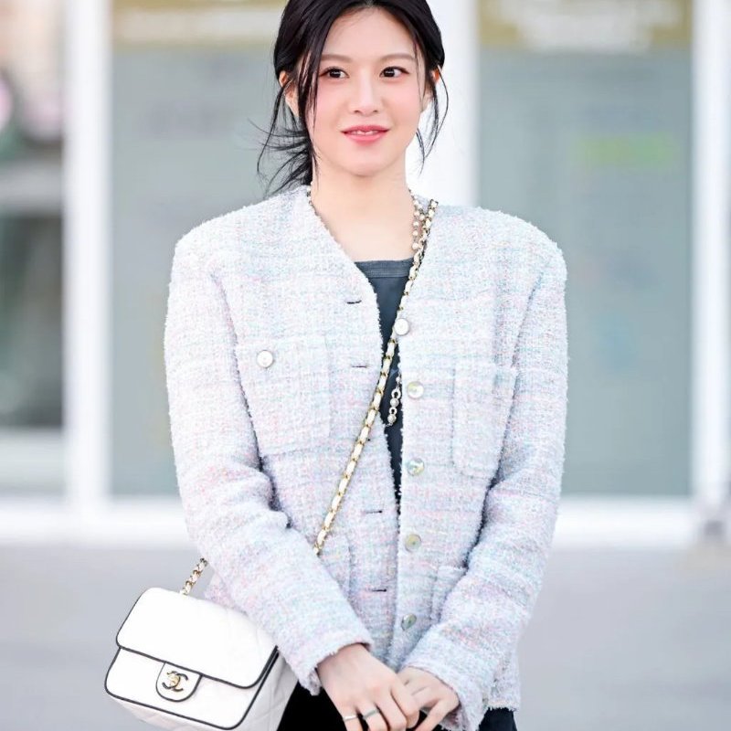 Chanel 25P 黑白熊貓拼色Woc鏈條包 高允貞御用款 全新配件塵袋購證-1