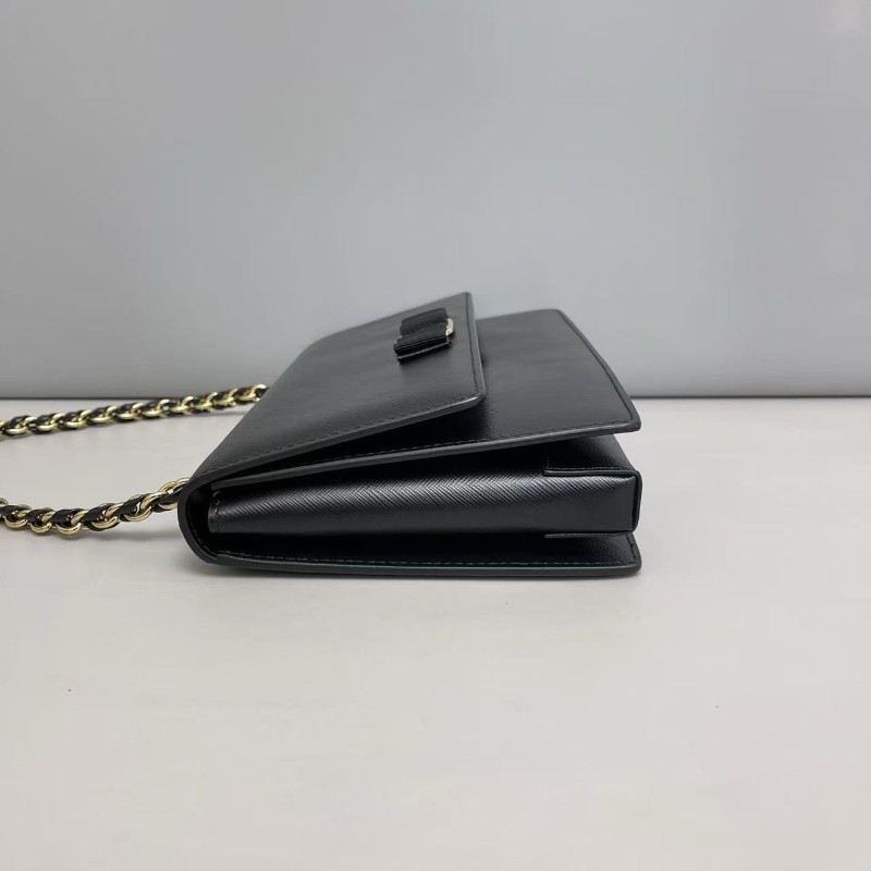 Ferragamo菲拉格慕VARA中號蝴蝶結黑金鏈條包 斜背包-3