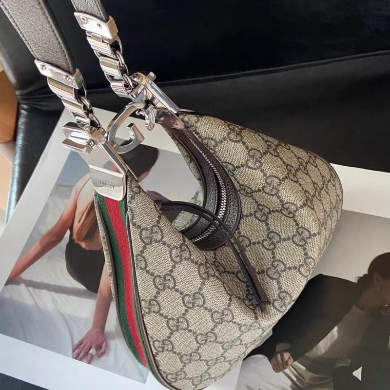 Gucci 老花 attache小號餃子包肩背斜背郵差包23*22*5 99新配件塵袋盒子-2