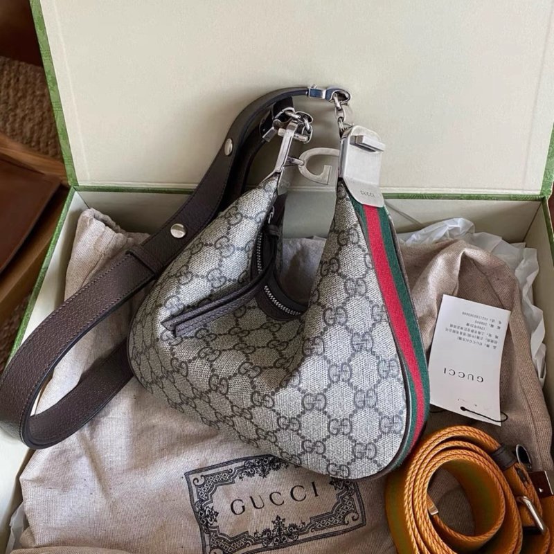 Gucci 老花 attache小號餃子包肩背斜背郵差包23*22*5 99新配件塵袋盒子-4