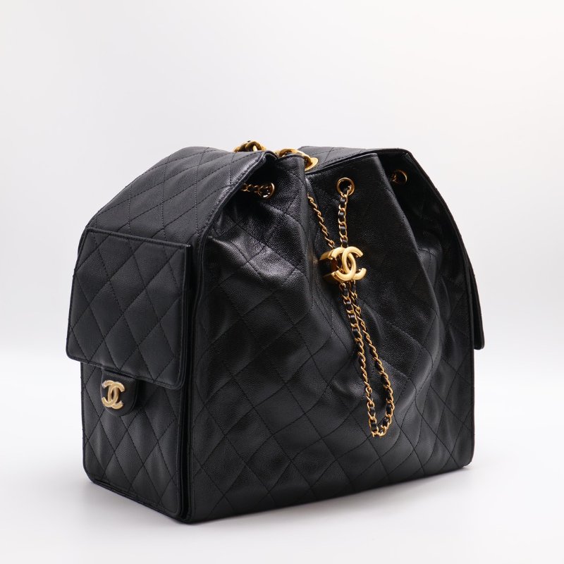 CHANEL 25 Hobo bag - 中號黑金-2