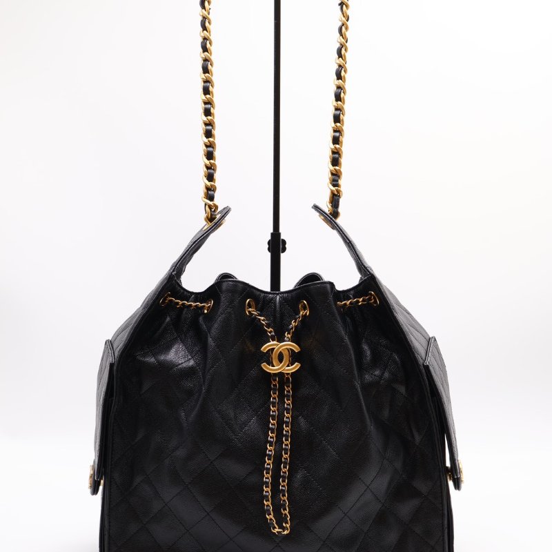 CHANEL 25 Hobo bag - 中號黑金-8