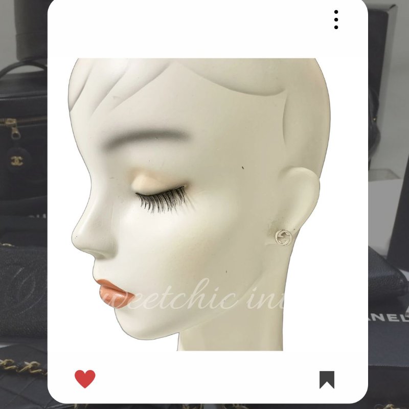 💖 9 月新品上架 🔥💖 ✨超美新到 ！古馳 GUCCI 迷你 GG 銀色耳環 925 純銀🔥GUCCI  熱賣款 GUCCI EARRING-3