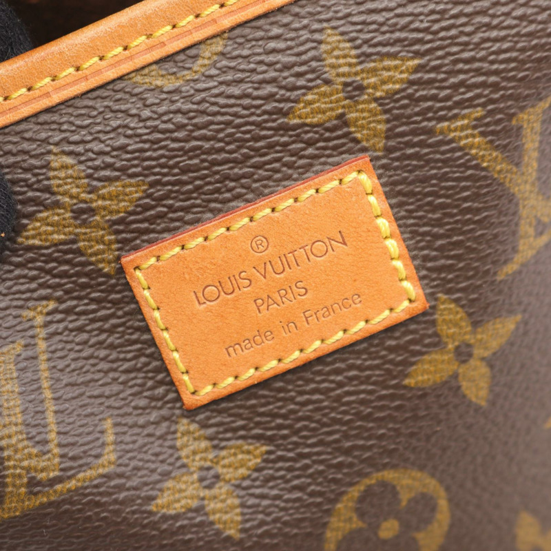 LOUIS VUITTON Saumur 35 肩背包 M42254 Monogram 帆布皮革棕色二手-4