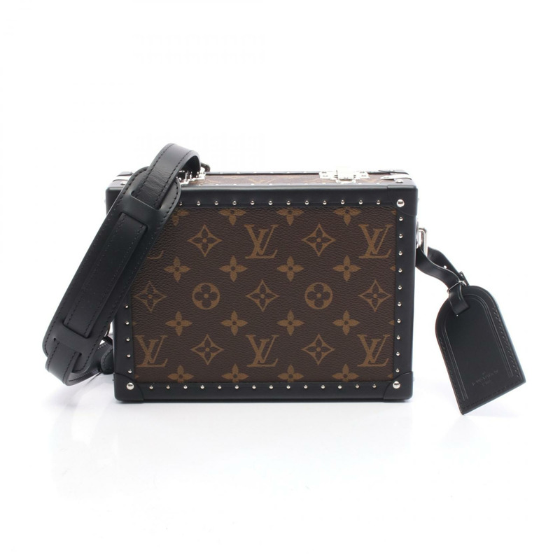 LOUIS VUITTON 手拿包 單肩包 M20252 Monogram macassar 棕色黑色 二手-0