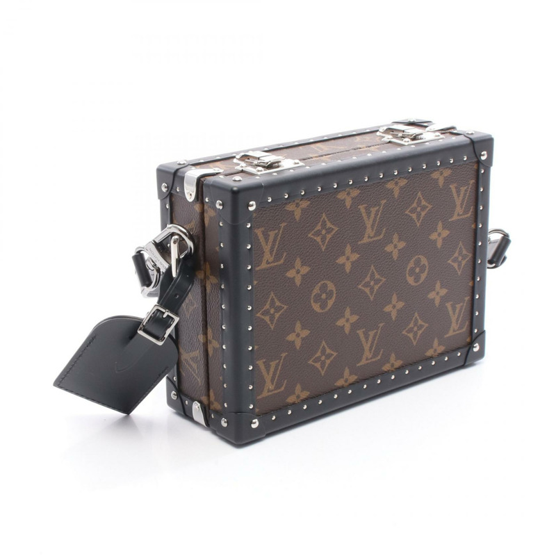 LOUIS VUITTON 手拿包 單肩包 M20252 Monogram macassar 棕色黑色 二手-1