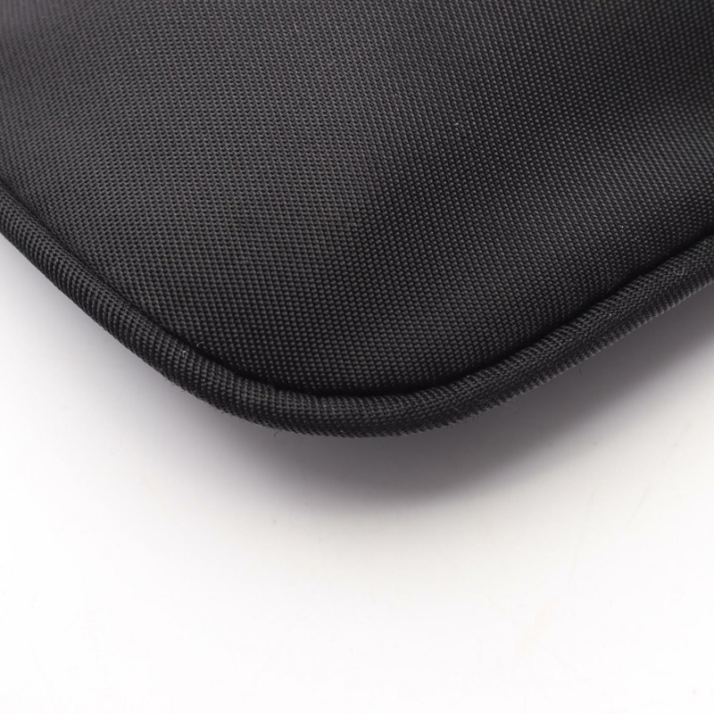 PRADA 三角形標誌斜背包 尼龍皮革 黑色 二手-6