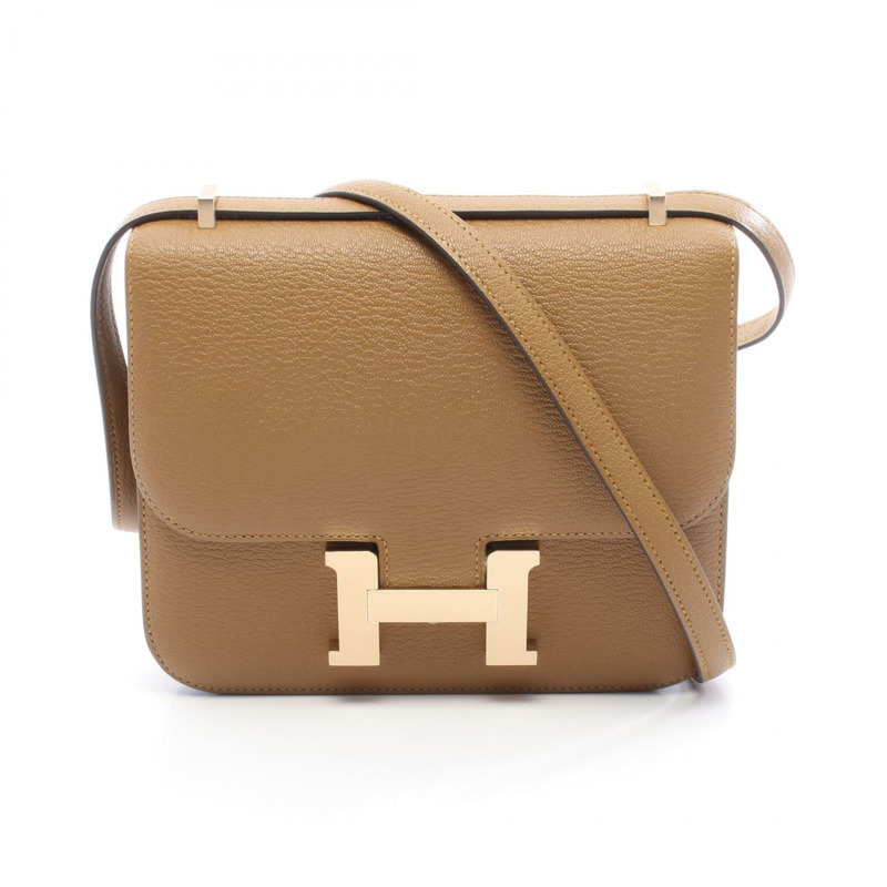 HERMES Constance 3 迷你 Miroir Verso 單肩包 W 雪佛蘭牛皮牛皮 GHW-0
