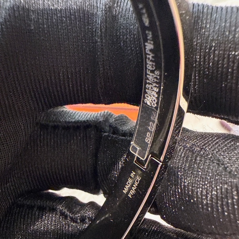 HERMES 粉色銀色琺瑯手環 PM-8