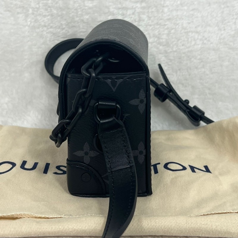 LV 黑老花 單肩包-4