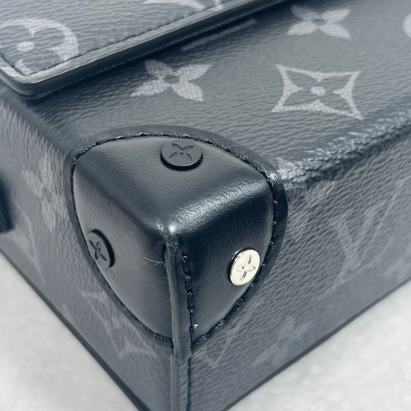 LV 黑老花 單肩包-8