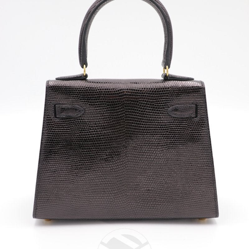 【飛天馬精品】HERMES 愛馬仕-Mini Kelly 20 Niloticus 尼羅河巨蜥 金扣"D刻"-1