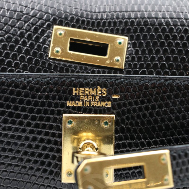 【飛天馬精品】HERMES 愛馬仕-Mini Kelly 20 Niloticus 尼羅河巨蜥 金扣"D刻"-5
