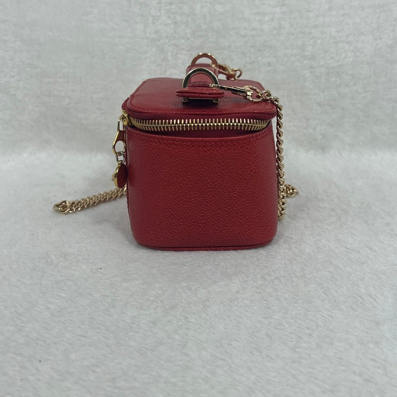 Chanel 中古荔枝皮 化妝箱-3