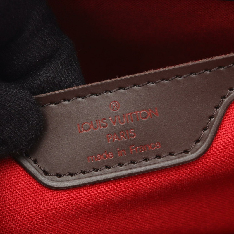 路易威登 Cabas Mezzo 托特包 N51152 Damier 帆布皮革 Ebene 二手女式-3