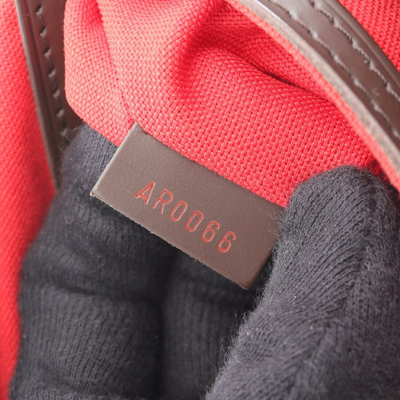 路易威登 Cabas Mezzo 托特包 N51152 Damier 帆布皮革 Ebene 二手女式-4