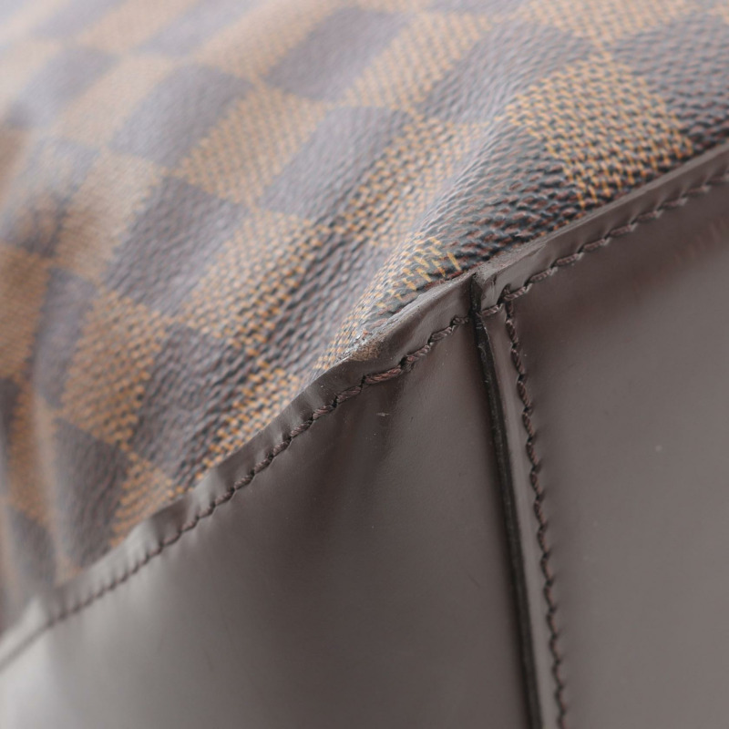 路易威登 Cabas Mezzo 托特包 N51152 Damier 帆布皮革 Ebene 二手女式-7