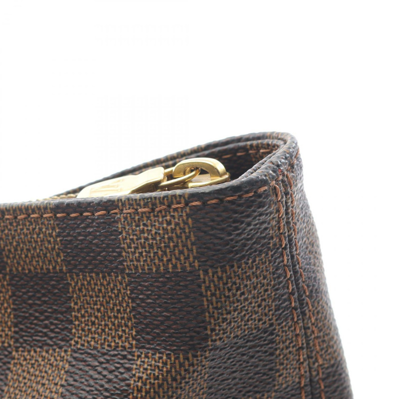 路易威登 Cabas Mezzo 托特包 N51152 Damier 帆布皮革 Ebene 二手女式-10