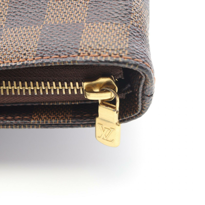 路易威登 Cabas Mezzo 托特包 N51152 Damier 帆布皮革 Ebene 二手女式-11