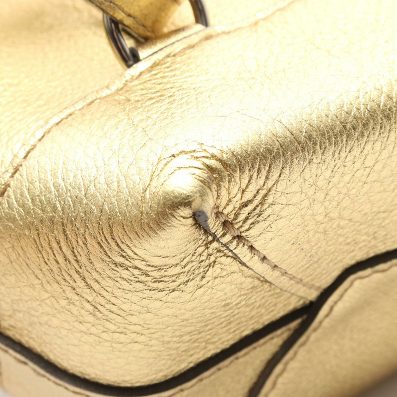 LOUIS VUITTON Lockme Mini Rucksack 背包 M54575 皮革 金屬 金色 二手-5