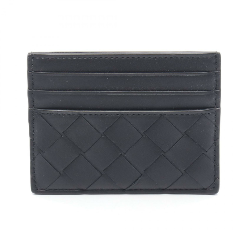 BOTTEGA VENETA Intrecciato 卡片夾 795612VCPQ38803 皮革黑色全新男式-0
