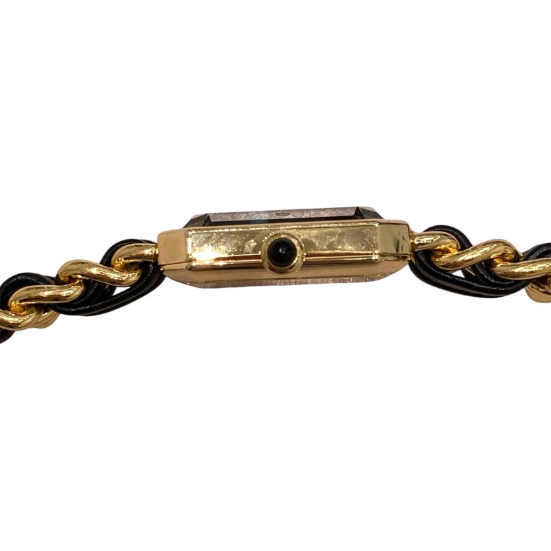 CHANEL 香奈兒 H0001 Premiere L 方糖 石英錶 黑金-2