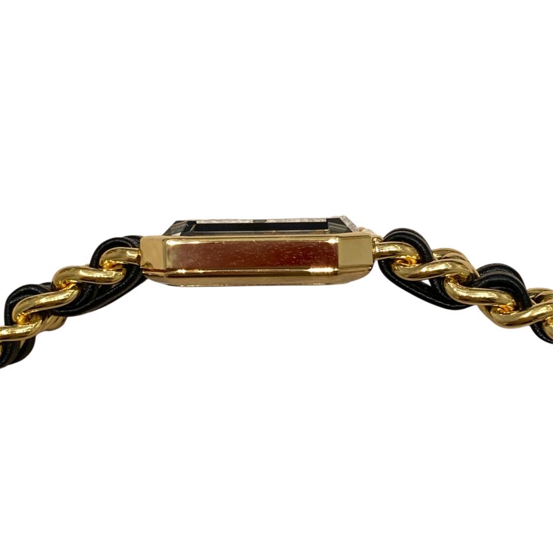 CHANEL 香奈兒 H0001 Premiere L 方糖 石英錶 黑金-3