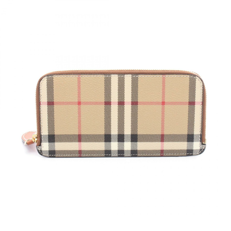 BURBERRY 長零錢包 8094447 皮革 PVC 米色 棕色 多色 全新 女款-0