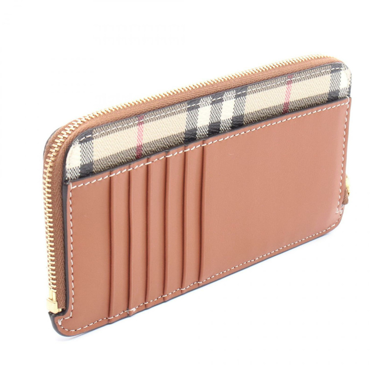 BURBERRY 長零錢包 8094447 皮革 PVC 米色 棕色 多色 全新 女款-1