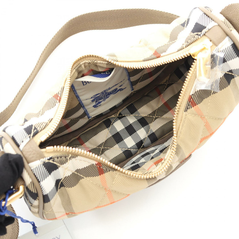 BURBERRY 馬蹄形單肩包 8111308 帆布皮革米色多色全新女款-2