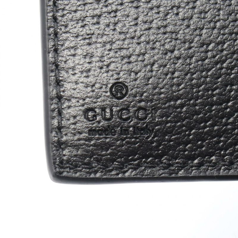 GUCCI GG Marmont 卡夾 428737DJ20T1000 皮革 黑色 全新 中性款-3