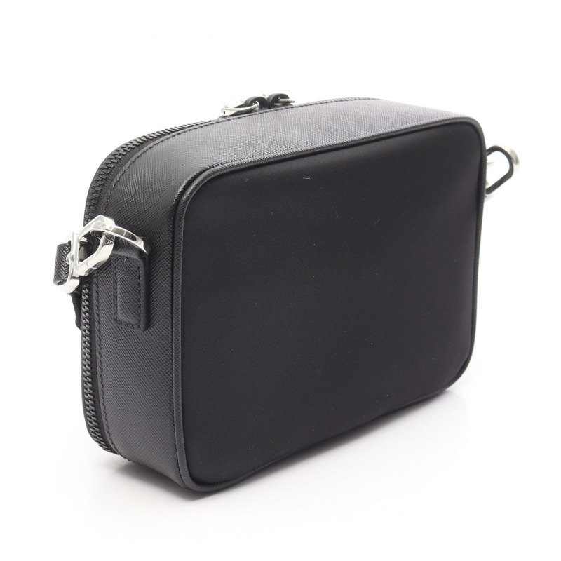 PRADA Brique 肩背包 2VH0702DMHF0002XMP 尼龍 Saffiano 皮革 黑色 全新-1