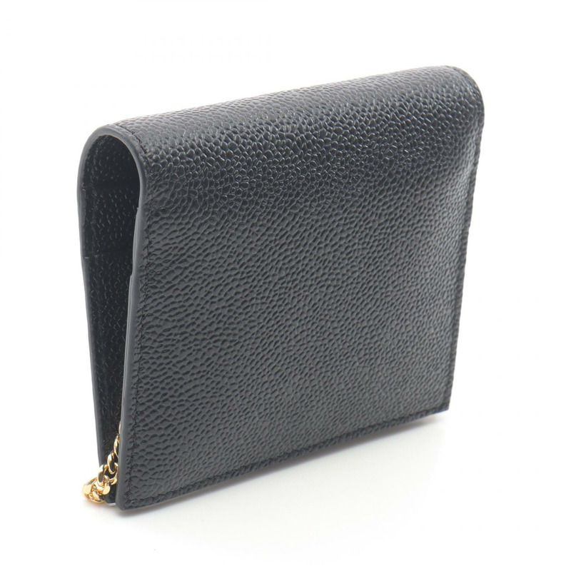 THOM BROWNE 卡包鏈條掛套 FAW103A00198001 皮革 黑色 全新-1