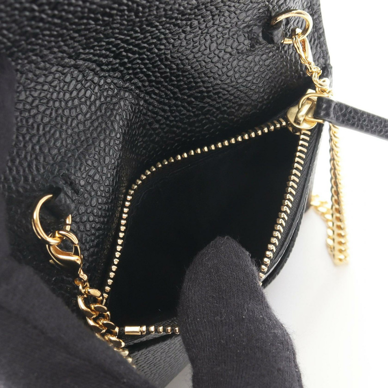 THOM BROWNE 卡包鏈條掛套 FAW103A00198001 皮革 黑色 全新-3