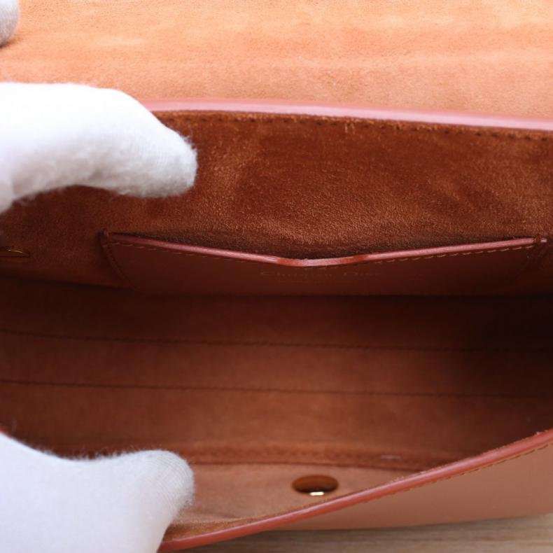 Dior Bobby 中號 22 褐色 皮革C 金扣 2020-5