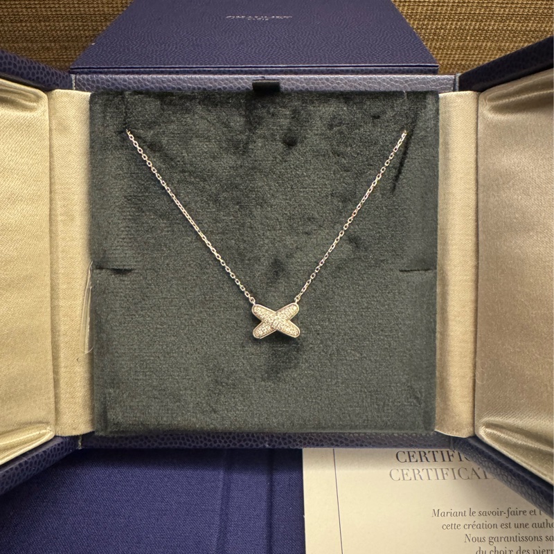 CHAUMET JEUX DE LIENS 18k白金滿鑽 necklace-0