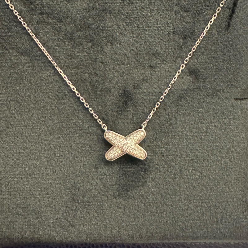 CHAUMET JEUX DE LIENS 18k白金滿鑽 necklace-1