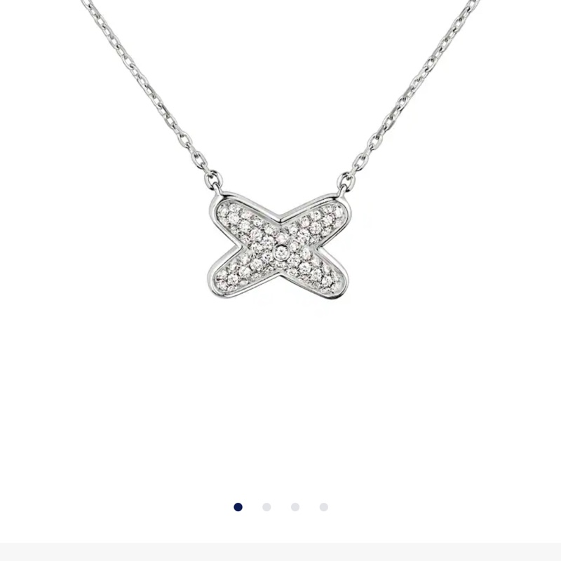 CHAUMET JEUX DE LIENS 18k白金滿鑽 necklace-2