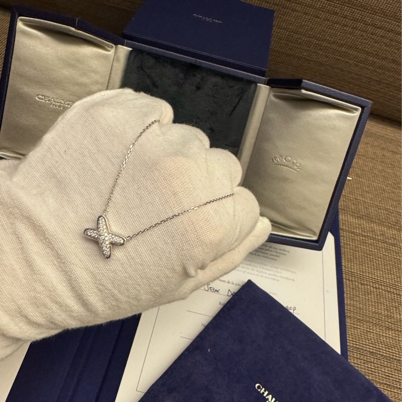 CHAUMET JEUX DE LIENS 18k白金滿鑽 necklace-5