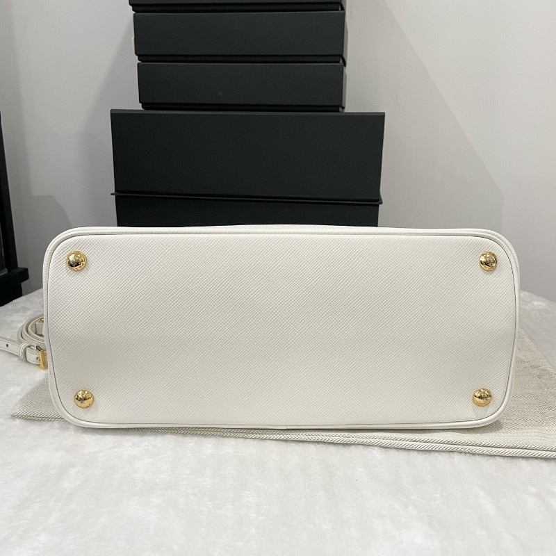 Prada普拉達中號白拼藍色double 托特包 手提包-6