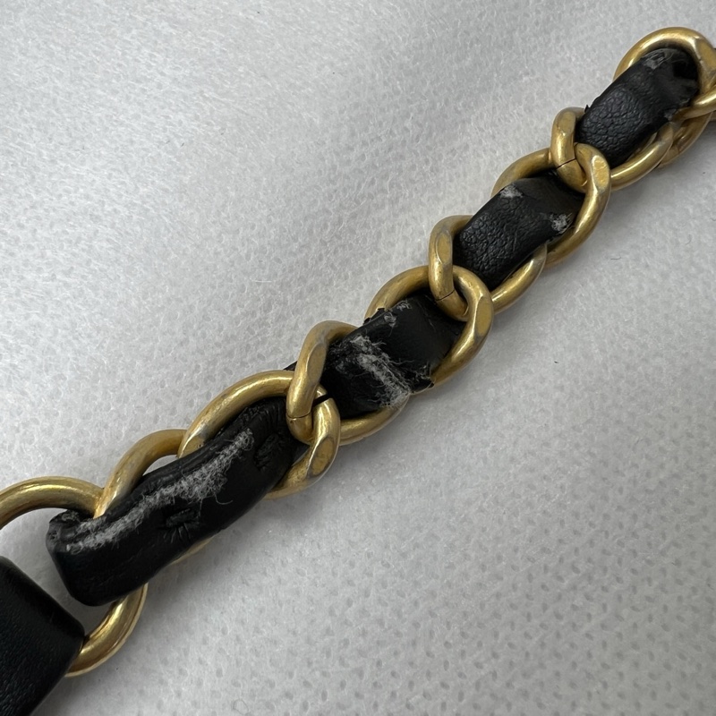 Chanel vanity case 21公分 米黑 化妝箱 荔枝皮 牛皮 霧面復古金-6