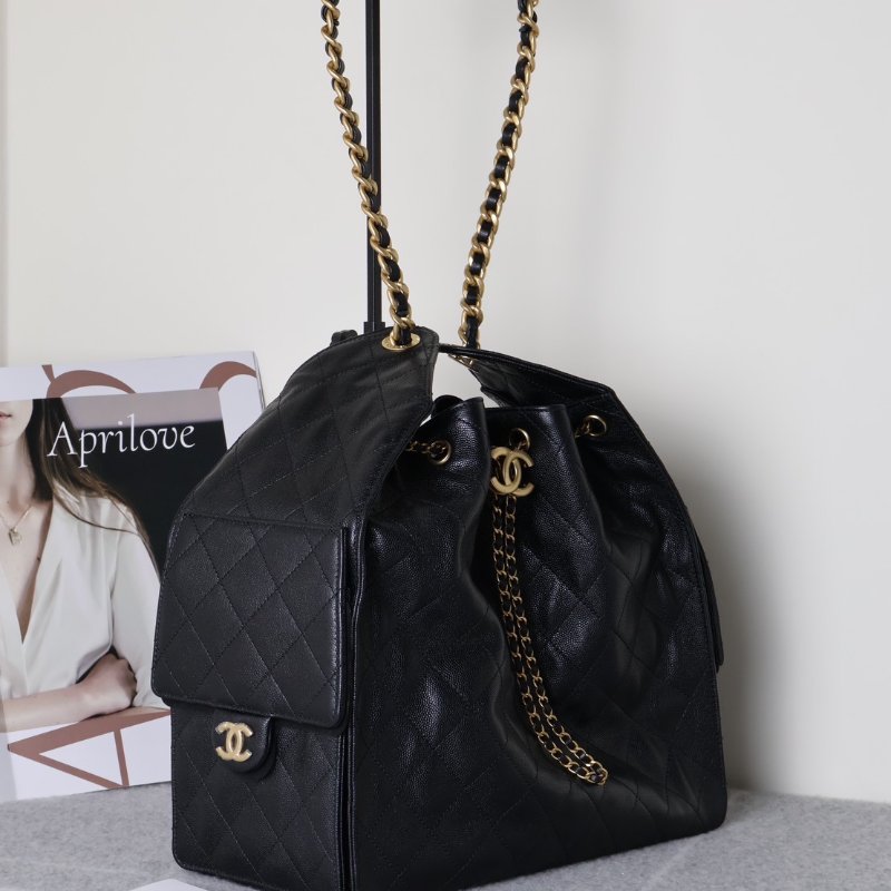 CHANEL 25 Hobo bag - 中號黑金-2