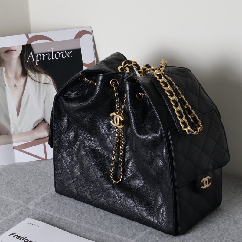 CHANEL 25 Hobo bag - 中號黑金-3