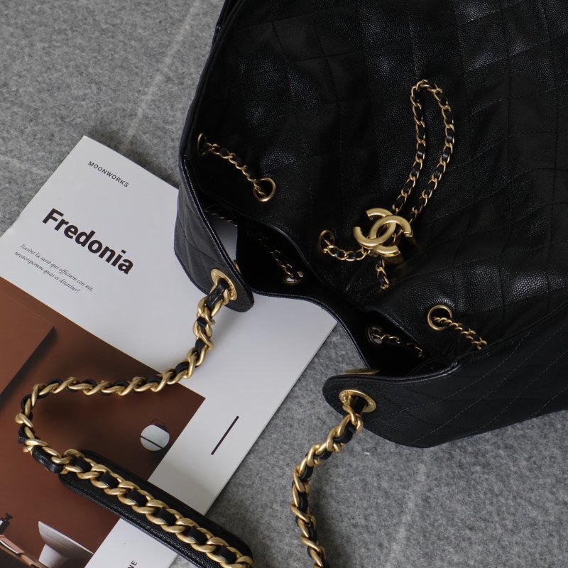 CHANEL 25 Hobo bag - 中號黑金-4