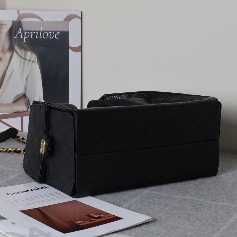 CHANEL 25 Hobo bag - 中號黑金-6