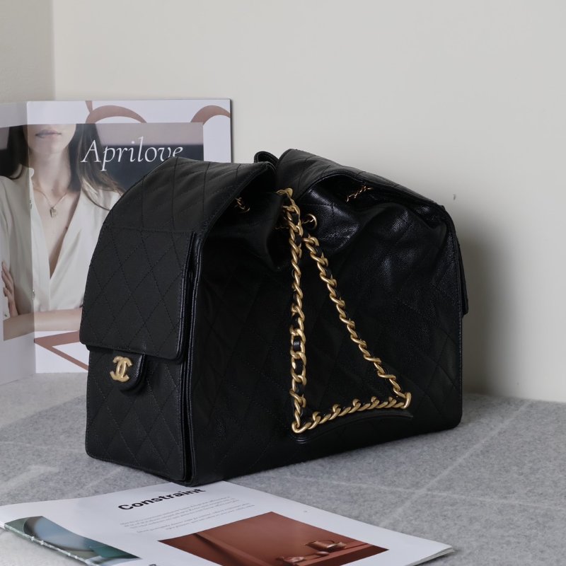 CHANEL 25 Hobo bag - 中號黑金-11