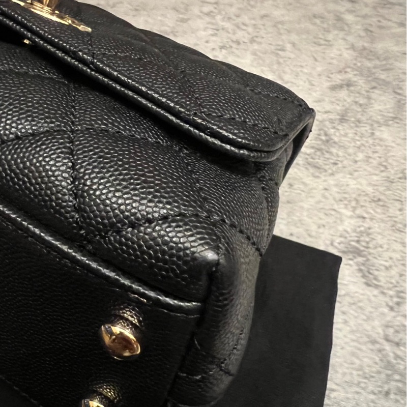 Chanel coco handle mini 芯片款 黑金 近新商品-8